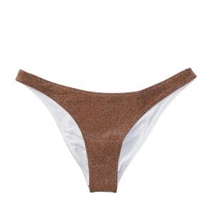 Victoria’s Secret Pink Women’s S Soft Cappuccino Shimmer Brazilian Bikini Bottom